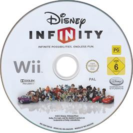 Cartridge artwork for Disney Infinity on the Nintendo Wii.